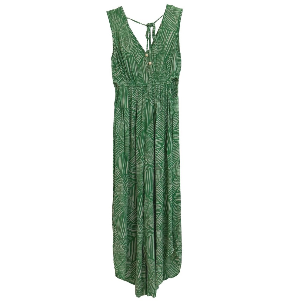 Band of the Free People Paita Geometric Wide Leg Jumpsuit Small Boho Tulip Hem S - Picture 5 of 9